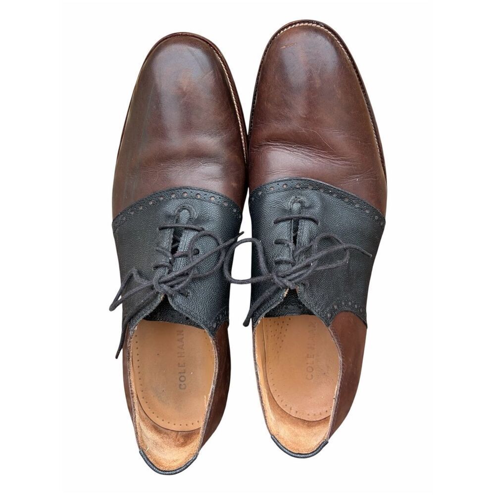 Cole Haan C21807 Brown & Black Oxford/Wingtip Shoes Men's US 11.5M